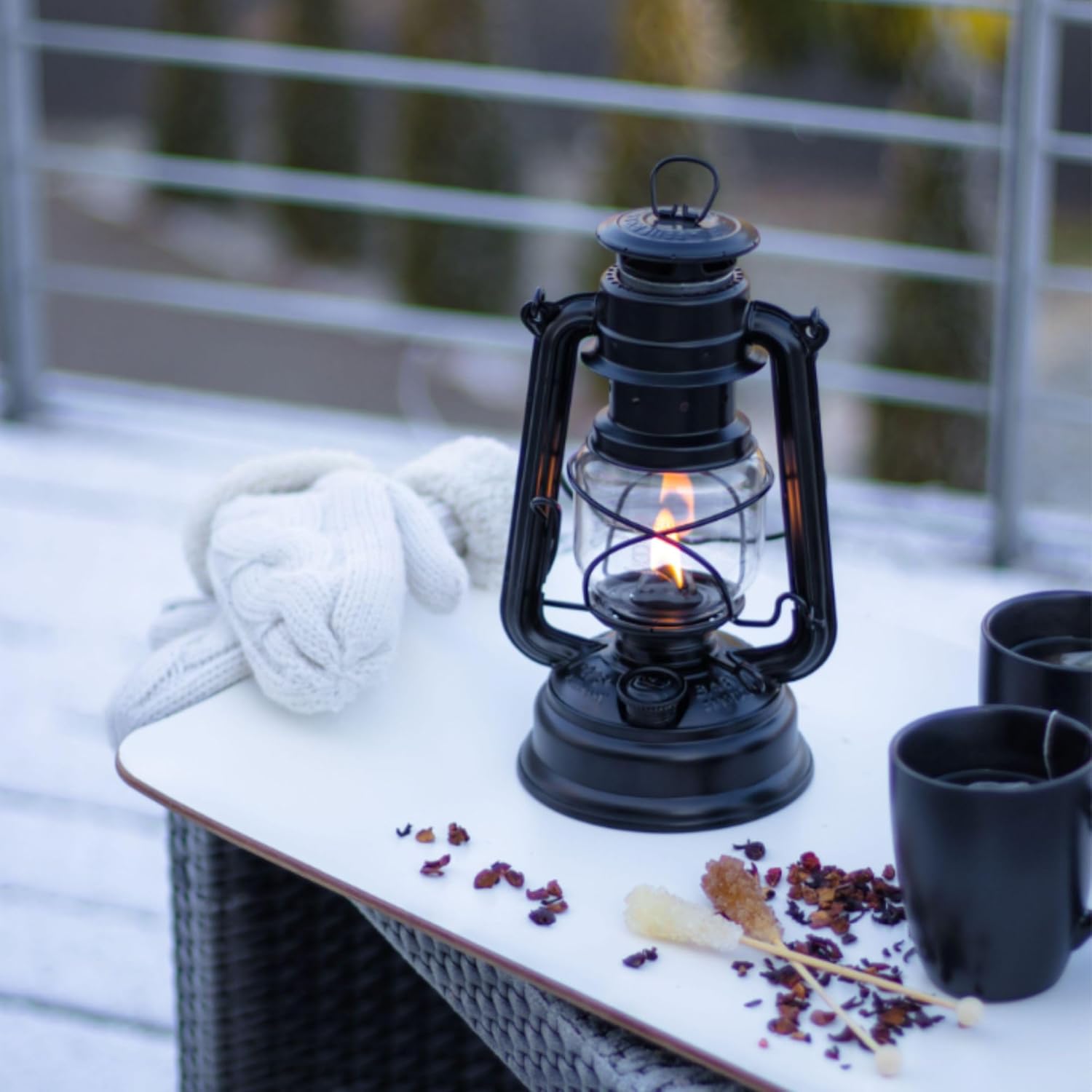 Feuerhand Baby Special 276 – lanterne tempête noir mat en acier revêtu