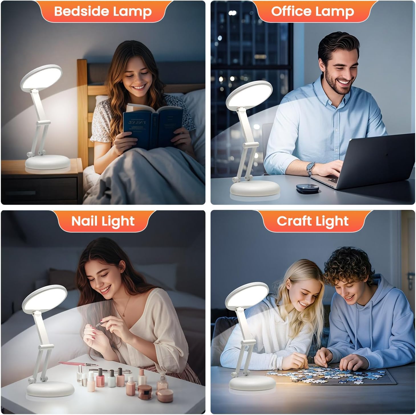 One Fire lampe de bureau LED rechargeable 3600 mAh pliable