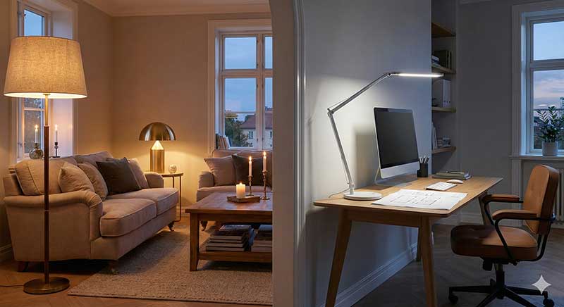 Adaptation de la lumière à la pièce